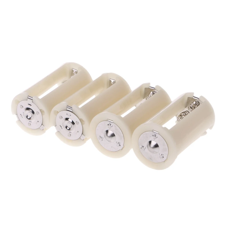 New 4PCS 3 AA To D Size Battery Holder Converter Adapter Switcher Plastic Case Box hot |