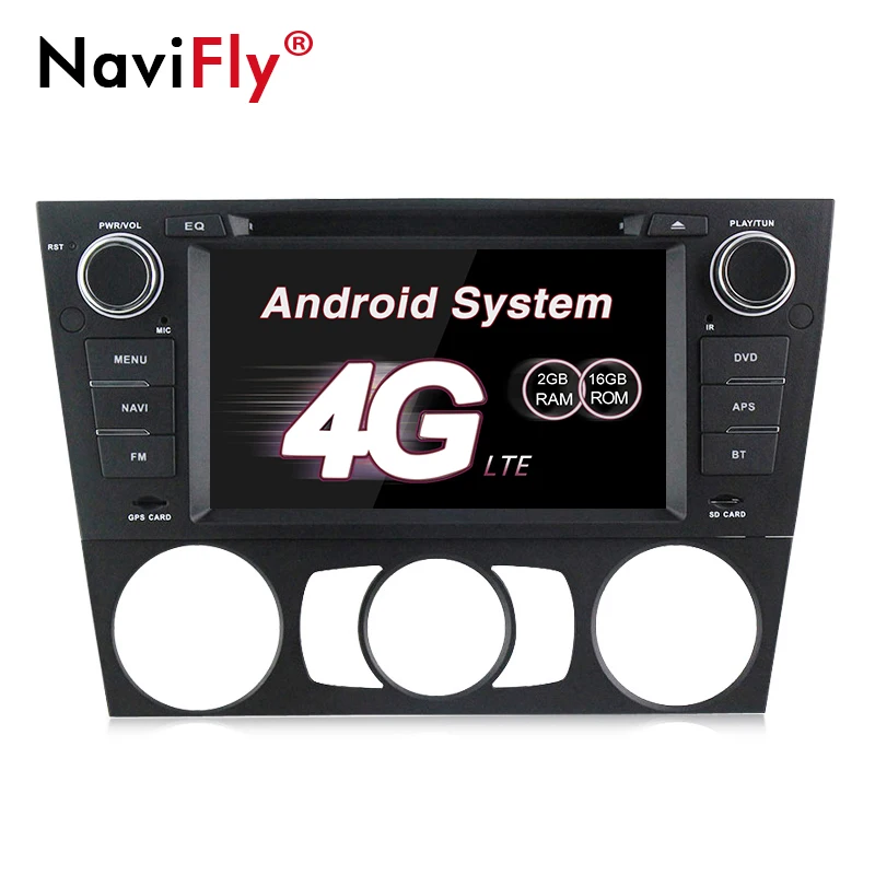 NaviFly Автомобильный мультимедийный плеер Android 7,1 автомобильное радио DVD GPS для BMW 3 серии E90/E91/E92/E93 аудио головное устройство с CANBUS