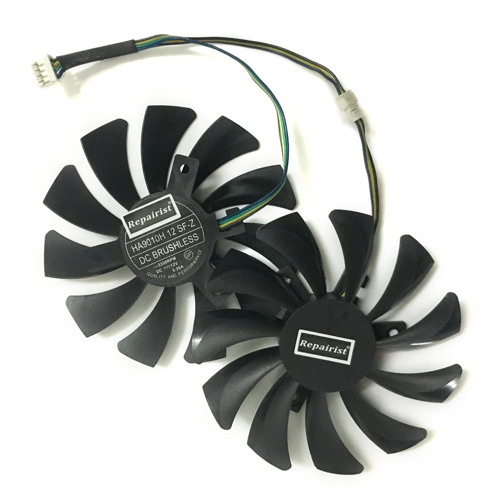Вентилятор видеокарты 2 шт./компл. HA9010H 12 SF Z GPU 87 мм (90 мм) HA9010H12SF VGA охлаждение