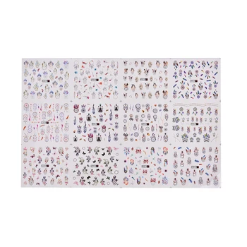 

1Sheet 12 Patterns Water Decal Manicure Nail Art Transfer Sticker Feminine Hygiene Product for Health Care Supplies