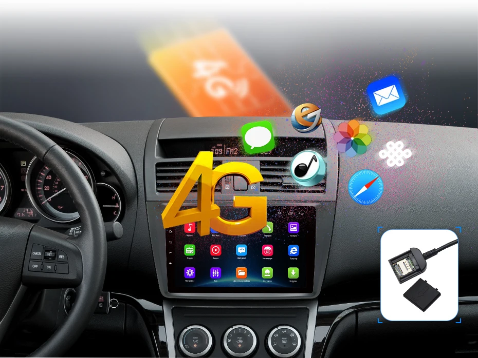 Junsun 2G+ 32G Android 8,1 для Mazda 6 2008 2009 2010 2011 2012- 2 din Автомобильный Радио стерео плеер Bluetooth gps Навигация dvd