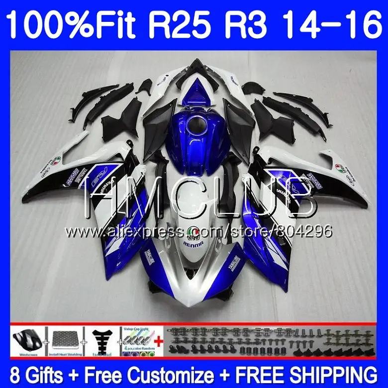 

Injection For YAMAHA YZF-R3 YZFR25 14 15 16 17 106HM.16 YZF R25 R3 R 25 YZF-R25 YZFR3 2014 2015 2016 2017 Fairings Stock blue
