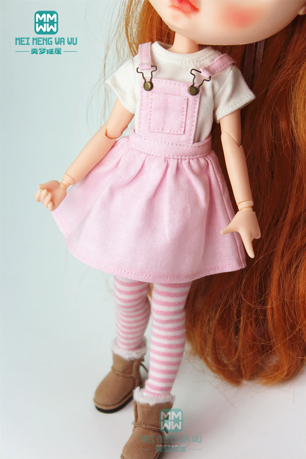 1 pièces Blyth poupée vêtements mode plaid sangle robe, T-shirt pour Blyth , Azone, OBitsu, FR 1/6 poupée
