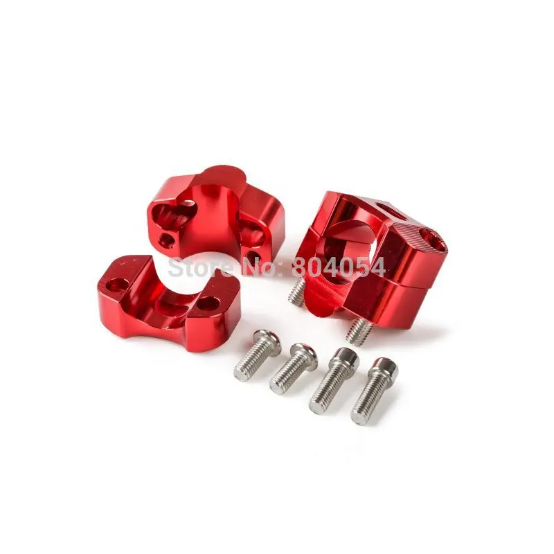 

New Motorcycle 1-1/8" Red Bar Mounts Riser Adapter For Honda CR/CRF/XR 80 100 125 250 450 500 650