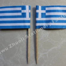 С греческим флагом и зубочистка флаг 3,5X2,5 см 300 шт./пакет Национальный флаг Греции
