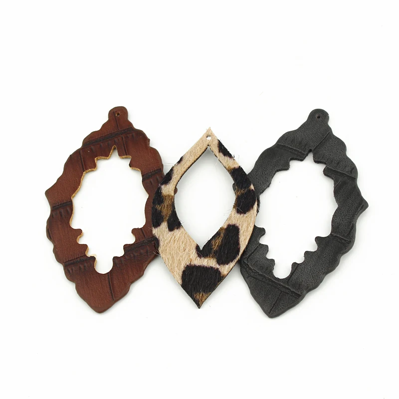 Винтажные серьги из искусственной кожи 2 шт. подвески для самостоятельного