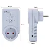 GSM Power Plug Socket With Temperature Sensor Intelligent Temperature Russian/English SMS Remote Control Smart Switch Outlet ► Photo 3/6