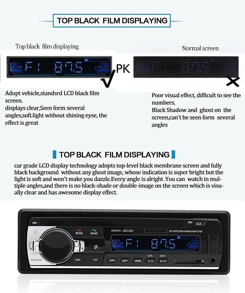 Автомобильный Радио стерео плеер Bluetooth телефон AUX-IN MP3 FM/USB/1 Din/пульт дистанционного управления 12 в автомобильный аудио Авто MP3-плеер для авто