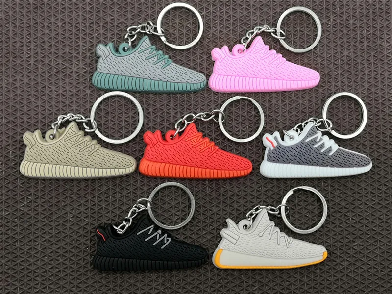 

Hot Sale Cute Mini Silicone 350 Shoes Keychain Bag Charm Woman Men Kids Key Ring Gifts Sneaker Key Holder Jordan Shoes Key Chain
