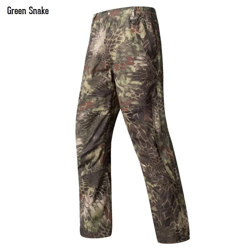  Summer Shark Skin Hard Shell Camouflage Waterproof Pants Men Hardshell Camo Paintball Tactical Mili