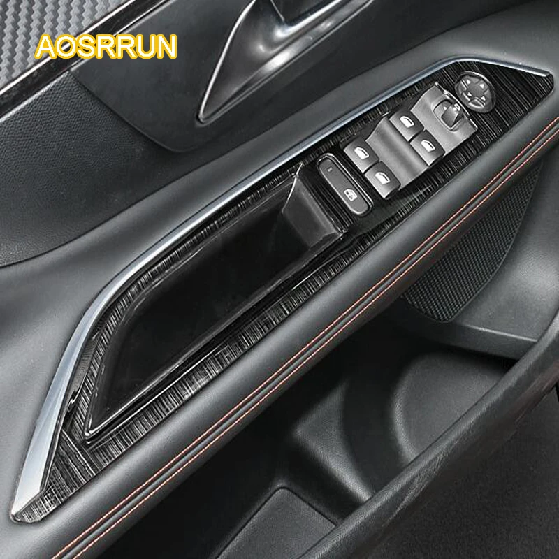 

AOSRRUN Stainless steel elevator decorates the inner door handle Cover Car accessories FOR Peugeot 5008 2017 car styling
