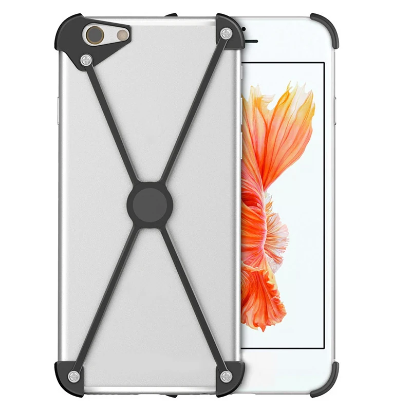 

Bumper Case for iPhone X, Slim Aluminum Metal X-Frame Phone Bumpers protection cover X-type protection cover with magnet design