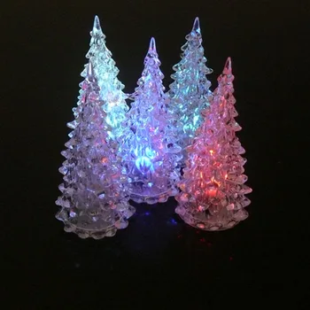 

Acrylic Light Christmas Tree Fairy Crystal LED Home Color Changing Xmas Gift Multi-colored.