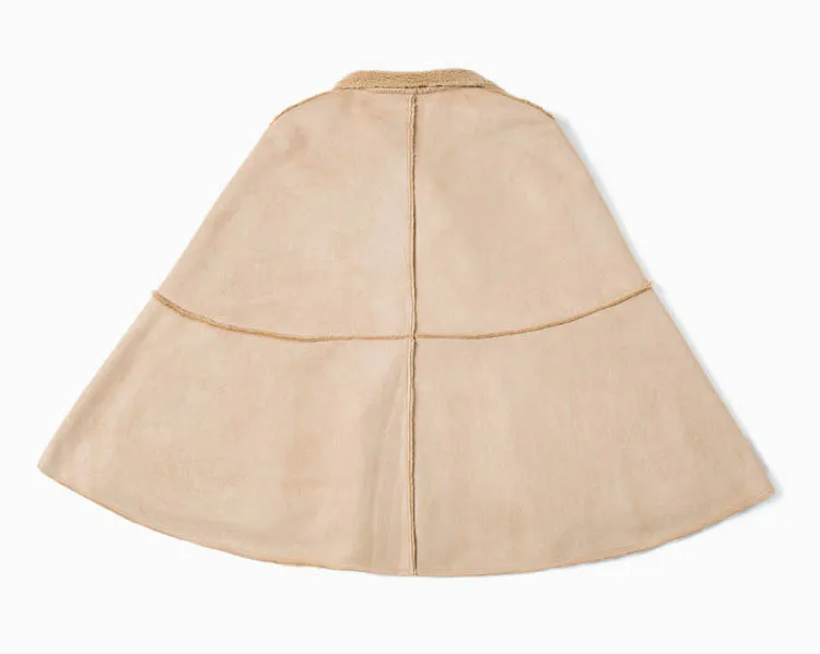 suede leather cape khaki 13