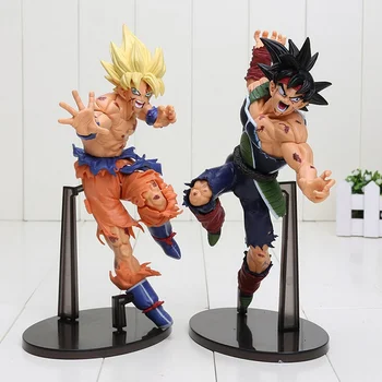 

2pcs/set Dragon Ball Z Super Saiyan Son Gokou Father Burdock PVC Action Figure Model Toys Free shipping