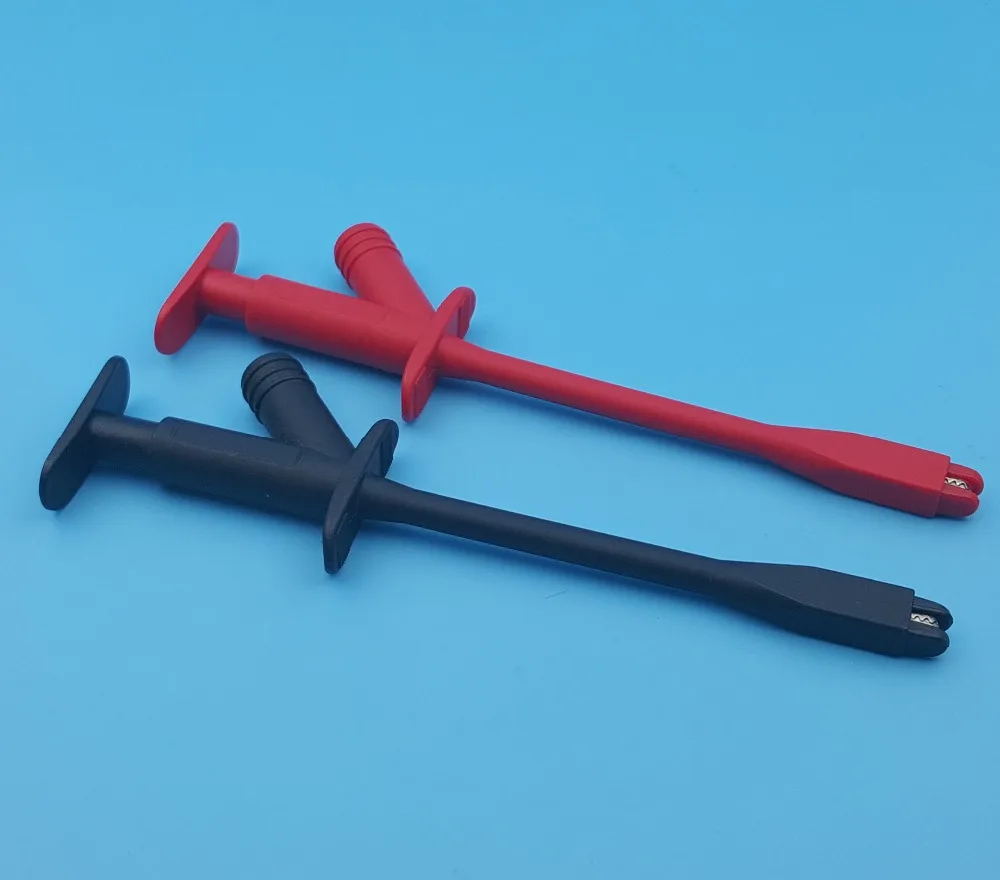 

2Pcs Insulation Shaft Clamp type Test Probe Alligator Clip Test Tools