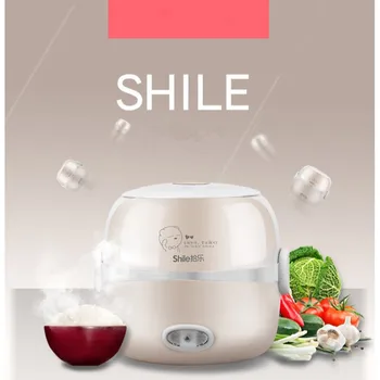 

Thermal Heating Electric Lunch Box 2 Layers Portable Food Steamer Cooking Container Meal Lunchbox Warmer Mini Rice Cooker