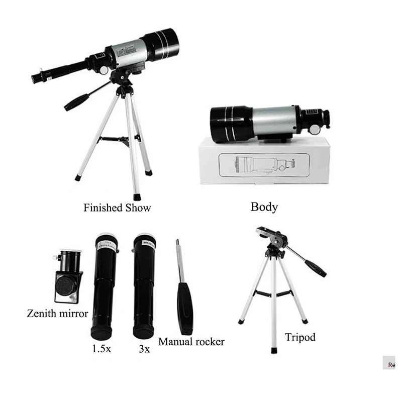 Astronomical Telescope F30070 15-150x 70mm Zoom High-powered Monocular Digital Eyepiece with Aluminum Tripods RL38-0012 (17)
