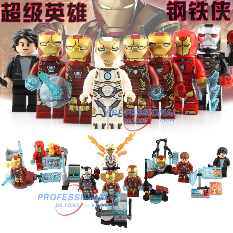 

DR.TONG Super Heroes Figures Infinity War Avengers Iron Man Marvel Model Building Blocks Bricks Collection Children Toys SY1121