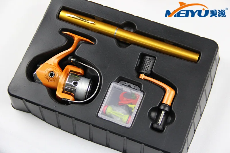 Medidor de Fibra de Vidro Caixa de Presente de Mini Vara de Pesca Vara de Pesca do Mar Emmrod Reforçada Plástico Caneta Portátil do Mar Frete Grátis 1 24 Cheap Varas de pescar