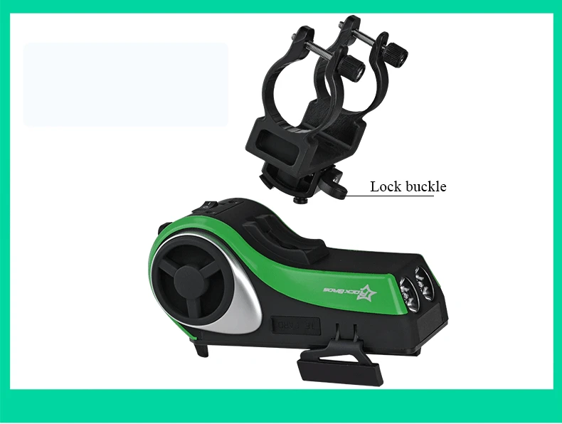 Top Rockbros Bike Light Music Player+Bluetooth+Double Bicycle LED Light+4400mAh Power Bank+Speaker+Phone Holder Bicycle Accessories 2