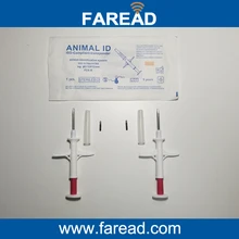 X100pcs vidro microchip FDX-B RFID 134.2 Khz LF injetor de animal de estimação para o cão/gato ID de rastreamento