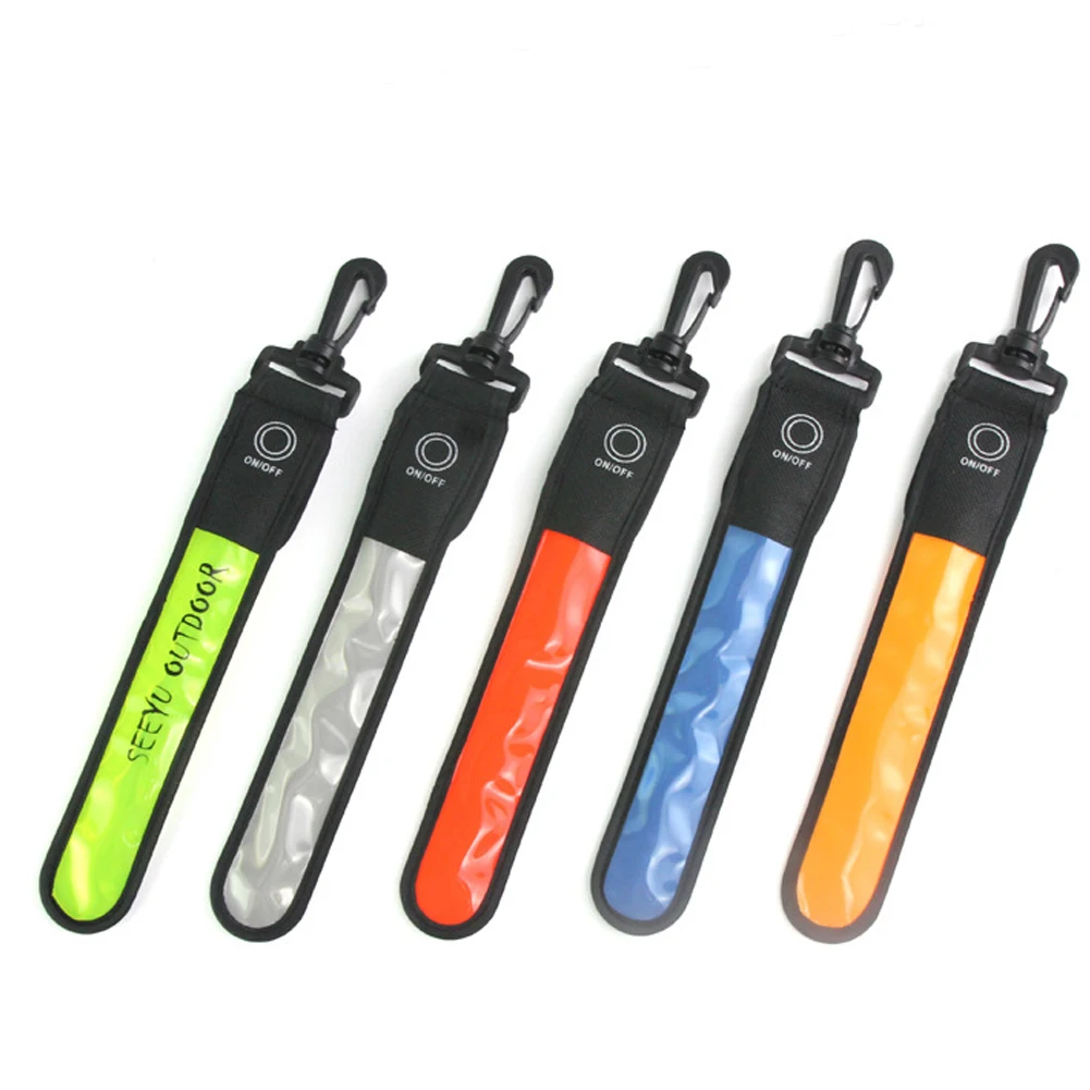 

HOT Essential Outdoor Sports Reflective Strip Bicycle Riding Night Running LED Light Backpack Hanging light Safty Warning Lights