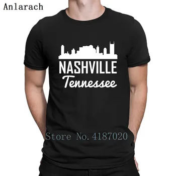 

Nashville Tennessee Skyline Tshirt Hiphop Character Stylish Building Tshirt For Men Pattern Spring Autumn Cotton