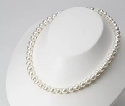 

FREE SHIPPING HOT sell new Style >>>>17"8-9mm natural south sea genuine white round pearl necklace R3288