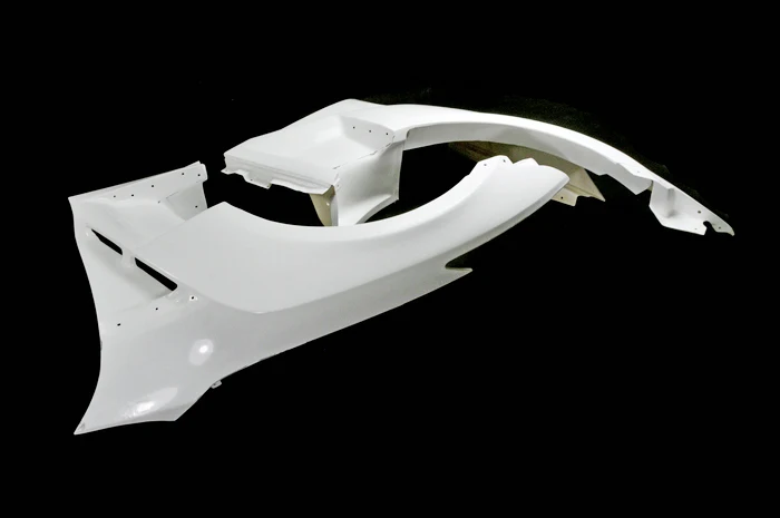 Nissan GTR R35 2013 Ver Varis FRP Front fender with carbon louver fin (Inc 6 fins,  side maker use F51 Fuga) (3)