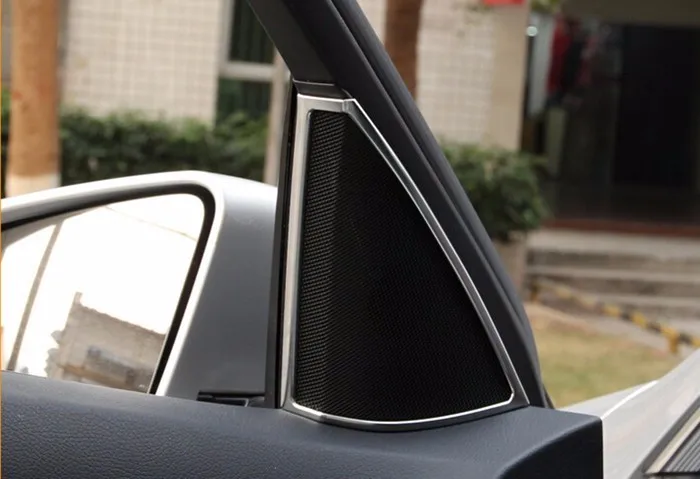 

Chrome ABS Interior Audio Speaker frame decorative cover trim for Mercedes Benz C class 180 200 260 W204 Car styling 2008-14