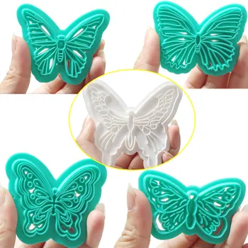 

2Pcs/Set Butterfly Cake Form Printing Die-cutting Stamping Die Double-tree Baking Cake Mold Fondant Cutters For Cake Decorating