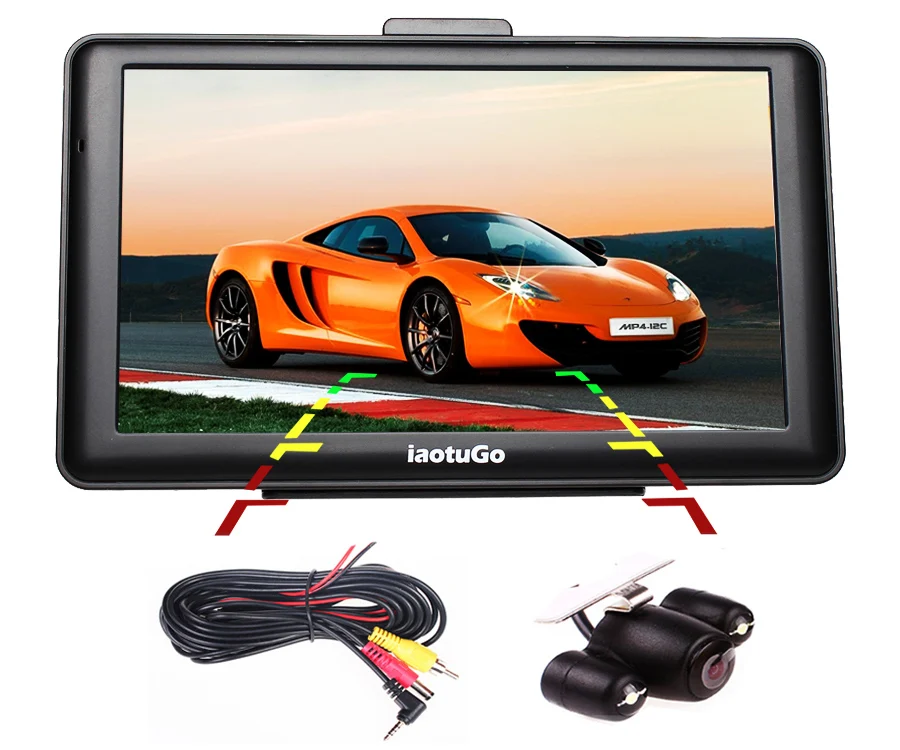gps system for car iaotuGo 7" Android Car GPS Navigation+LED Night Vison Rear Camera,Android 4.4 Capacitive GPS Navigator 512M 8G Bluetooth AVIN car navigation
