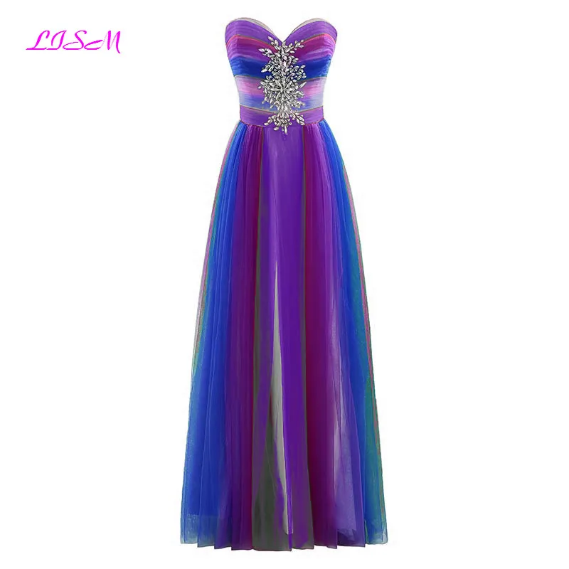 rainbow bridesmaid dress