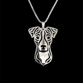 

Jack Russell Terrier jewelry - plate gold and silver dog pendant and animal necklace free ship 12pcs/lot