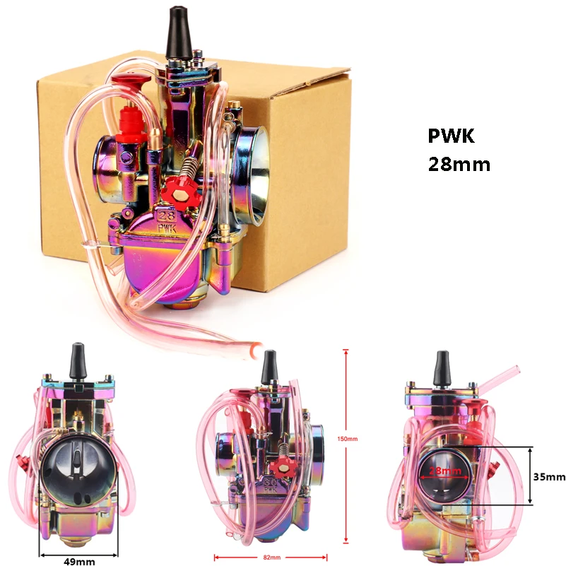 PWK карбюратор мотоцикл 4 т ход двигателя части скутеры Байк ATV 28 30 32 34 мм с Мощность реактивный гоночный мото