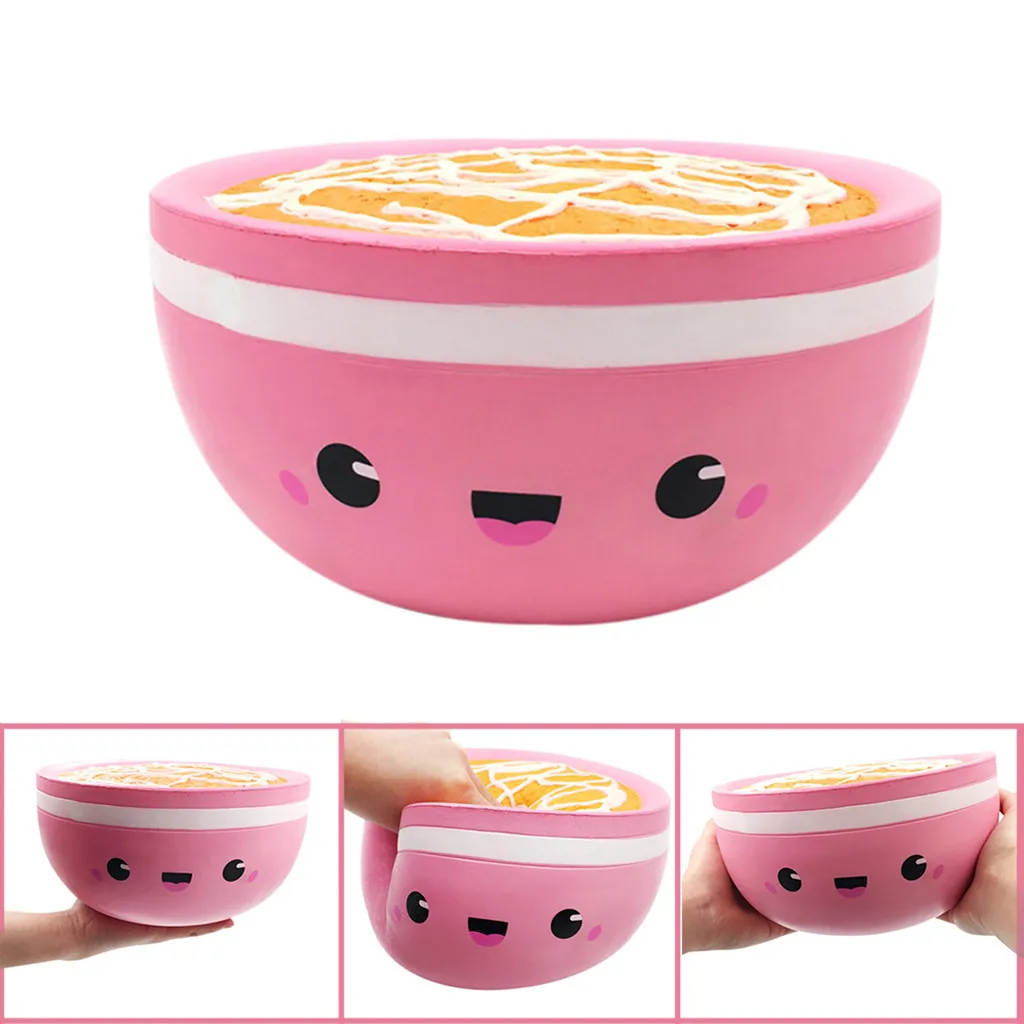 Kawaii Jumbo розовая рисовая чаша для снятия стресса Ароматизированная супер медленно