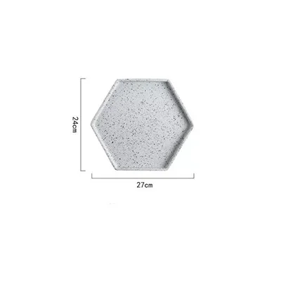 Нордический стиль имитация гранита керамическая тарелка мраморный поднос с узором креативный льняной лоток для хранения посуды - Цвет: G