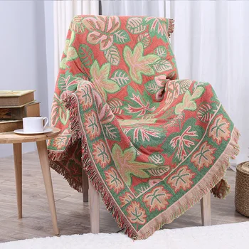 

Manta Sofa Throw Blanket 100%Cotton Tassel Jacquard Blanket Sofa TV Decorative Blanket Bed/Plane Travel Plaids Cover 180x230cm