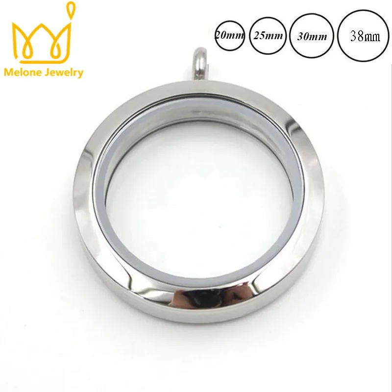 18K White Gold Filled for Floating Charms Memory living Locket Necklace Pendant
