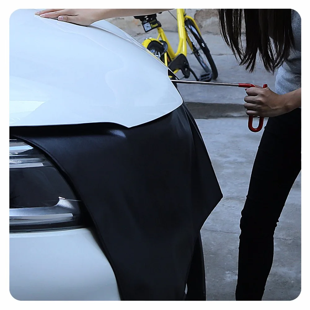 

PU Leather Crowbar Protective Cloth with 3 Hooks Car Body Repair Tool for Automobiles & Motorcycles
