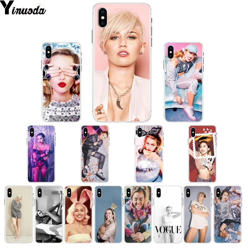 

Yinuoda Miley Cyrus DIY Printing Drawing Phone Case cover Shell for iPhone 5 5Sx 6 7 7plus 8 8Plus X XS MAX XR