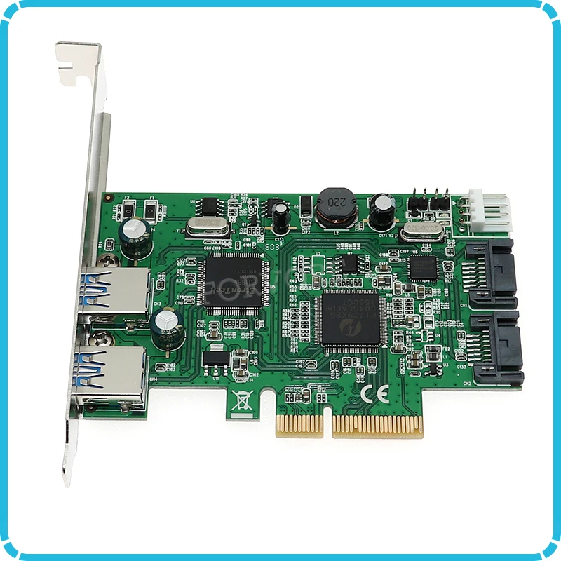 Высокоскоростной 2 портовый USB 3 0 + порта SATA Настольный PCI E Express настольный адаптер