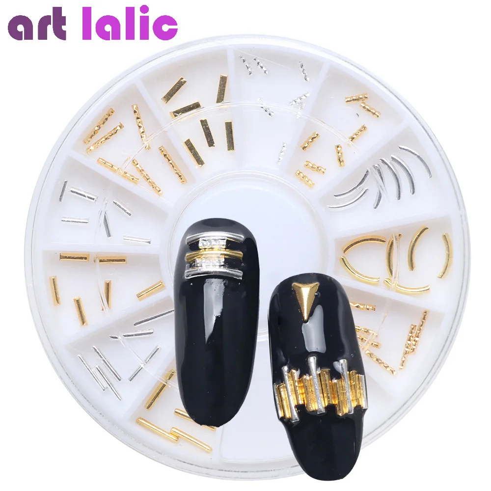 

Latest Japanese Style Nail Art Jewelry Decoration Gold Silver Bar DIY Foil Manicure Fashion Tips