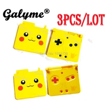 3 шт./партия, новинка, подходит для GameboyGB Advance SP, пластиковый чехол с полным корпусом, чехол желтого цвета, ограниченная серия рисунков, корпус для мальчиков