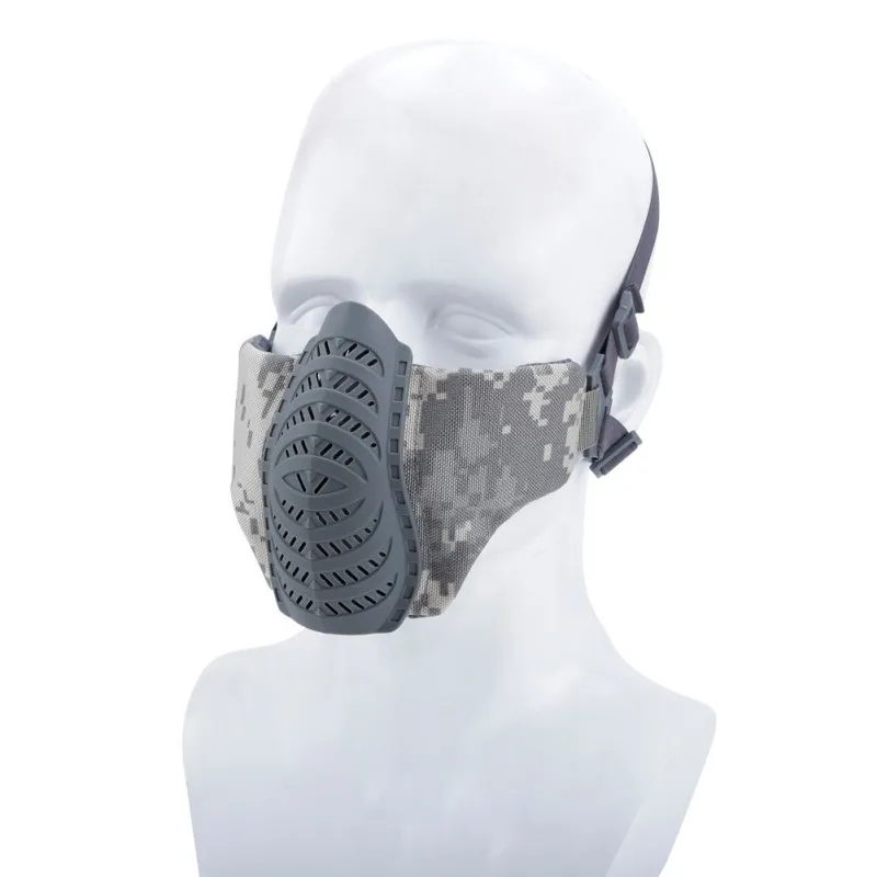 Анти-воздействие Велоспорт Тактический Череп Маска Защита для лица Airsoft маски на пол-лица 1000D защитные CS наружные маски для верховой езды