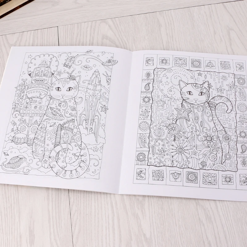 24 Pages Creative Cat Coloring Book Kill Time Painting Drawing Book For Children Coloring Book 24 Pages Creative Cat Coloring Book Kill Time Painting Drawing Book For Children Coloring Book
