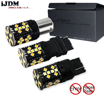 

No Hyper Flash 7440 LED Canbus 1156 BAU15S 3156 T20 P21W White/Amber LED Bulbs For Daytime Running Lights/Turn Signal Lights 12V