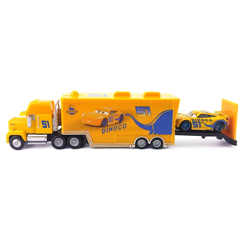 Coffret Cars : Voiture Pitstopsaurus - Set Véhicule Miniature Bleu + 1