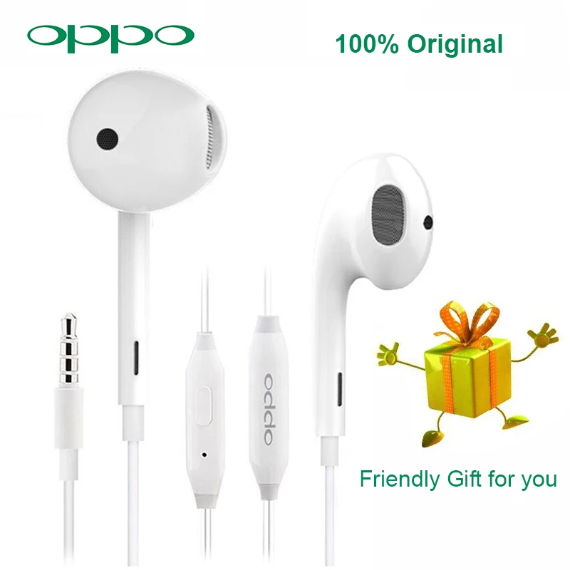 

OPPO R11 Earphone Storage Box with 3.5mm Plug Wire Controller Headset for Xiaomi Huawei OPPO R15 OPPO Find X F7 F9 OPPO R17